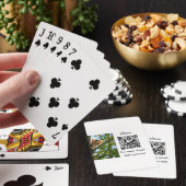 Eenvoudige diernaam details QR-code tekst toevoege Pokerkaarten (Insitu)