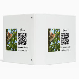 Eenvoudige diernaam details QR-code voeg tekst fot 1 1/2" Multomap
