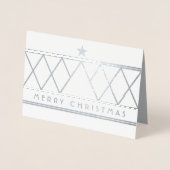 Eenvoudige digitale kerstboom folie kaarten (Voorkant)