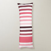 Eenvoudige dikke strepen met naam in Calypso-koraa Lichaamskussen (Achterkant (Verticaal))