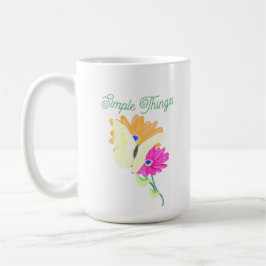 'Eenvoudige Dingen' Bloemen en Vlinders Koffiemok