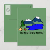 Eenvoudige dingen - Camping Briefkaart (Voorkant / Achterkant)