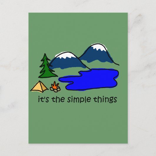 Eenvoudige dingen - Camping Briefkaart (Voorkant)