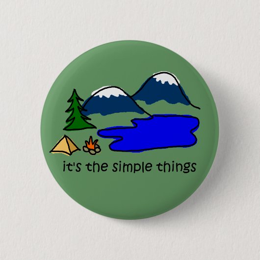 Eenvoudige dingen - Camping Ronde Button 5,7 Cm (Voorkant)