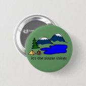 Eenvoudige dingen - Camping Ronde Button 5,7 Cm (Voorkant /achterkant)
