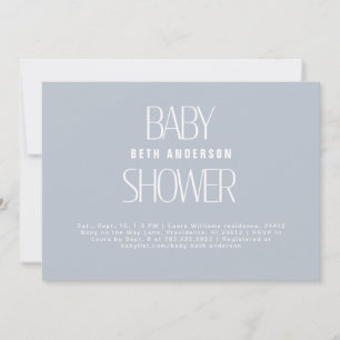 Eenvoudige dingen Dusty Blue Baby shower Kaart