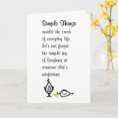 Eenvoudige dingen Een grappig denken van je gedich Kaart (Gele Bloem)