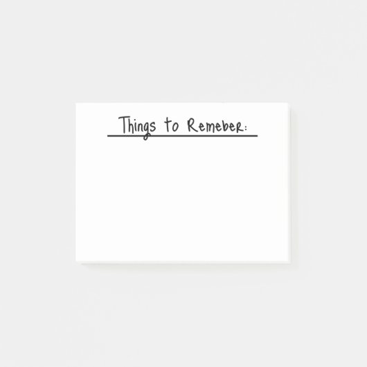 Eenvoudige dingen om notities te onthouden post-it® notes (Voorkant)