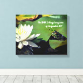 Eenvoudige dingen van Inspirerend prijsopgave Canvas Afdruk (Insitu (Houten vloer))