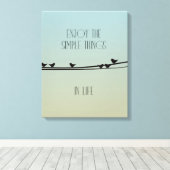 Eenvoudige dingen Vogels Canvas Afdruk (Insitu (Houten vloer))