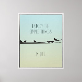 Eenvoudige dingen Vogels Canvas Afdruk