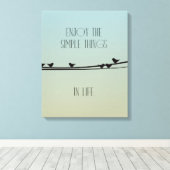 Eenvoudige dingen Vogels Canvas Afdruk (Insitu (Houten vloer))