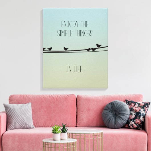 Eenvoudige dingen Vogels Canvas Afdruk (Insitu (Woonkamer))