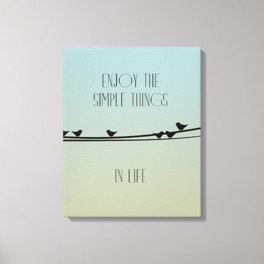 Eenvoudige dingen Vogels Canvas Afdruk (Voorkant)
