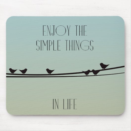 Eenvoudige dingen Vogels Muismat (Voorkant)