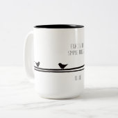 Eenvoudige dingen Vogels Tweekleurige Koffiemok (Voorkant links)