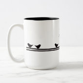 Eenvoudige dingen Vogels Tweekleurige Koffiemok (Links)