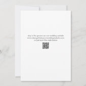 Eenvoudige Disco Bal Zwart-Wit QR Code Bruiloft Save The Date (Achterkant)