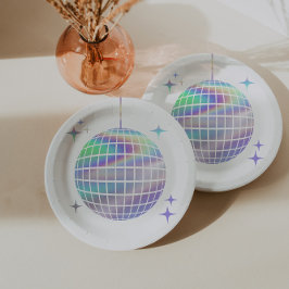 Eenvoudige Disco Ball Bachelorette Papieren Bordje
