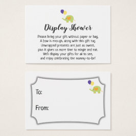 Eenvoudige Display Baby shower Cadeaukaart met ell Visitekaartjes