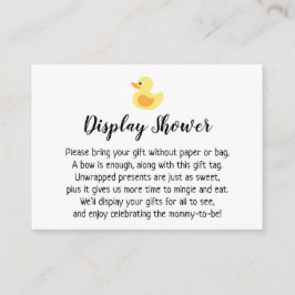 Eenvoudige Display Baby shower Cadeaukaart, Rubber Informatiekaartje