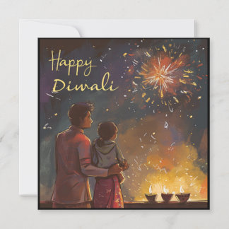 Eenvoudige Diwali vakantie groet / uitnodiging Kaa
