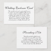 Eenvoudige DIY Custom Weddenschap Black & White Informatiekaartje (Voorkant / Achterkant)