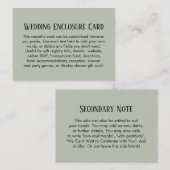 Eenvoudige DIY Custom Weddenschap Green Informatiekaartje (Voorkant / Achterkant)