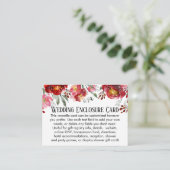 Eenvoudige DIY Custom Weddenschap Red & Roze bloem Informatiekaartje (Staand voorkant)