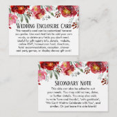 Eenvoudige DIY Custom Weddenschap Red & Roze bloem Informatiekaartje (Voorkant / Achterkant)