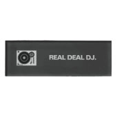 Eenvoudige DJ grafische Sjabloon met tekst Naambadge (Voorkant)