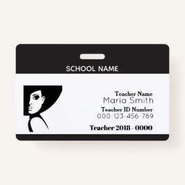 Eenvoudige docent-id badge