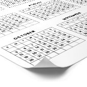 Eenvoudige Doch Elegante 2025 Agenda |  Poster (Hoek)