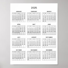 Eenvoudige Doch Elegante 2025 Agenda |  Poster