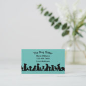 Eenvoudige Dog Sitter Editable Visitekaartjes (Staand voorkant)