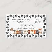 Eenvoudige Doggy kinderopvang Visitekaartjes (Voorkant)