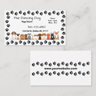 Eenvoudige Doggy kinderopvang Visitekaartjes