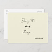 Eenvoudige Doing de Dang Thing Yellow Save the Dat Briefkaart (Voorkant / Achterkant)