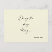 Eenvoudige Doing de Dang Thing Yellow Save the Dat Briefkaart (Voorkant)