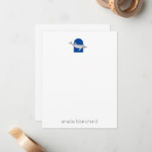 Eenvoudige Dolfijn gepersonaliseerd Notitiekaartje (Voorkant / Achterkant in situ)