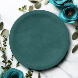 Eenvoudige donker Blauwgroen kleur bewerkbare Wate Papieren Bordje<br><div class="desc">Waterverf in Donker Blauwgroen Kleur Bewerkbare Bruiloft Papier Borden. U kunt de achtergrond veranderen in elke kleur die bij uw thema past! Dit moderne trouwontwerp heeft een prachtige waterverf textuur en rijke kleuren die perfect zijn voor de herfst. Getoond in de Dark Blauwgroen colorway, het etherische waterverf bruiloft collectie is...</div>