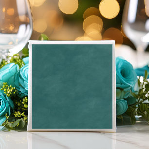 Eenvoudige donker turquoise kleur bewerkbare water servet