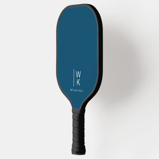 Eenvoudige donkerblauw marineblauw monogram Initia Pickleball Paddle (Links)