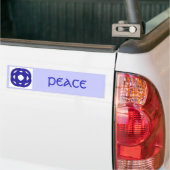 Eenvoudige donkerblauwe knoop bumpersticker (Op Truck)