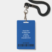 Eenvoudige donkerblauwe Logo Sjabloon Badge (Achterkant met lanyard)