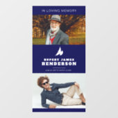 Eenvoudige donkerblauwe witte duif aangepaste foto raamsticker (Vel)