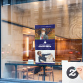 Eenvoudige donkerblauwe witte duif aangepaste foto raamsticker (Cafe Raam)