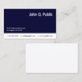 Eenvoudige donkerblauwe witte kleur visitekaartje (Voorkant / Achterkant)