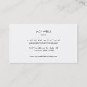 Eenvoudige donkerbruine bamboewas Rustisch Visitekaartje (Achterkant)