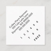 Eenvoudige Donkere Loyalty Koffee Punch Card-hoek (Achterkant)